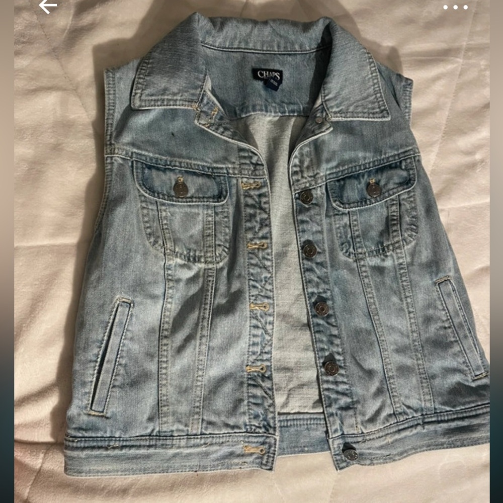 Chaps Light Denim Vest